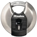 Master Lock Magnum Series Padlock, Keyed Alike Key, Shrouded Shackle, 38 in Dia Shackle, Stainless Steel Body M40XKAD